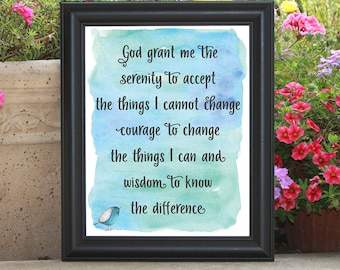 God Grant Me The Serenity Prayer Print