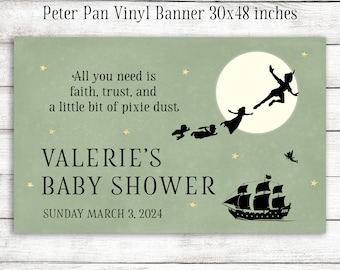 Peter Pan Baby Shower Banner