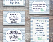 Nautical Baby Shower Decorations, Whale Baby Shower Prints