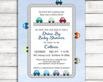 Drive By Baby Shower Invitation, Drive Thru Baby Shower Printable