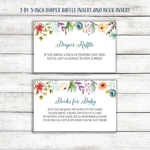 Floral Wildflower Baby Shower Invitation / A Little Wildflower Is On Her Way Baby Shower Invitation image 2