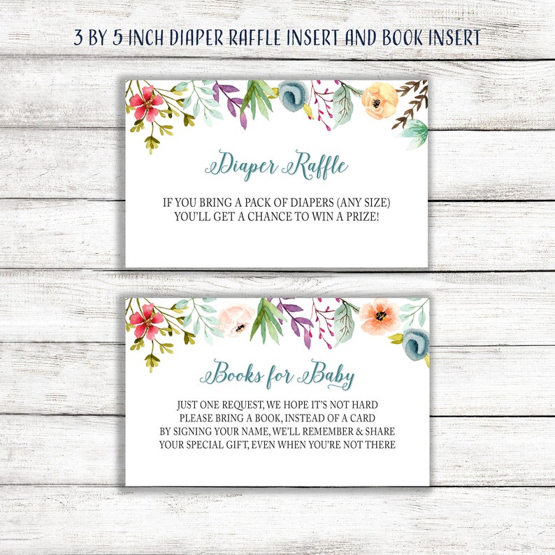 Floral Wildflower Baby Shower Invitation / A Little Wildflower Is On Her Way Baby Shower Invitation image 2