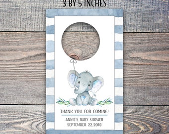Elefant Lippenbalsam Baby Shower Party Gastliebe Printable / Individualisierbar Elefant Babyparty oder Streuseln