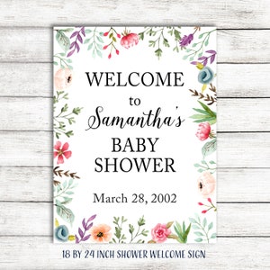 Floral Wildflower Baby Shower Invitation / A Little Wildflower Is On Her Way Baby Shower Invitation image 5