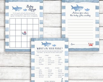Shark Theme Baby Shower Games, Ahoy It's a Boy Shark Baby Shower Games