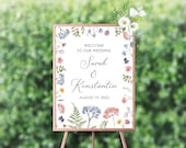Wildflower Wedding Welcome Sign 18 by 24 inch poster / Wildflower Wedding Sign