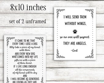 Dog Lover Prints (set of 2 unframed 8 by 10 inch)
