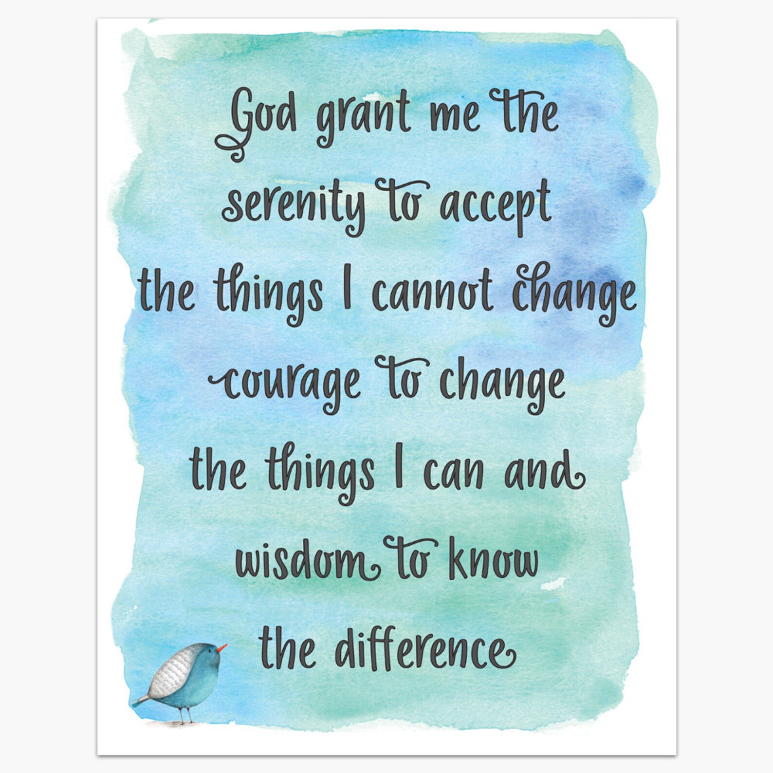 God Grant Me the Serenity Prayer Print - Etsy