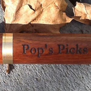 Needle or Tooth Pick Holder - Engraved, Personalized - Cheap Gift Present, Birthday, Christmas, Business Promotion