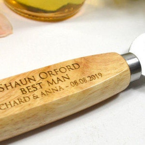 Bottle Opener - Engrave Personalize Wedding Favors Gifts, Groomsman&#39;s Gifts, Personal Presents, Company Logo, Business Promotion
