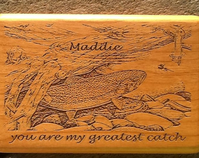 Personalized Fly Box, for Fly Fishing - Personalize, Engrave - Great idea for your fly fisherman