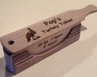 Personalized Turkey Box Call - Personalize, Engrave, Customize - Special personal gift for your hunter