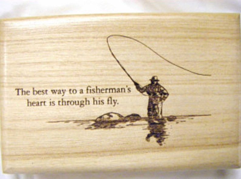 Personalized Fly Box for Fly Fishing Personalize, Engrave, Customize Great for your special fisherman image 4