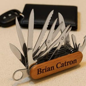 Multi-Function Swiss Knife Tool, Portable Folding Knife with Pliers, Scissors, Magnifying Glass, Pocket Camping Knife Set, Multi-Function