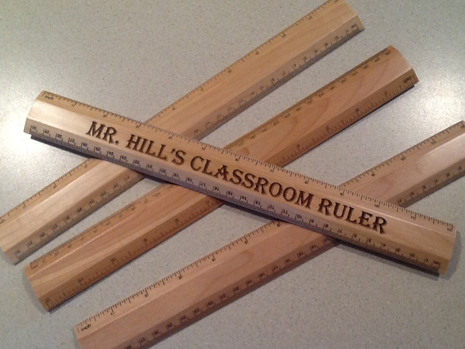 Hardwood Ruler Engrave Personalize Customize Affordable - Etsy