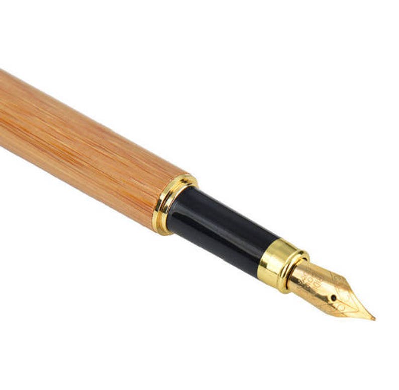Personalized Fountain Pen Bamboo Engrave Personalize Gift Etsy