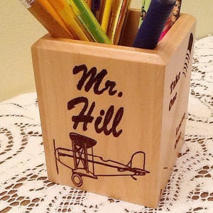 Pen & Pencil Holder Pen Pencil Cup - Personalize Engrave Customize Father&#39;s Day, Office Gift, Graduation, Commencement, Christmas