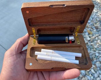 Rolling Case - Magnetic Closure Portable Cigarette Storage Box, Engrave, Customize