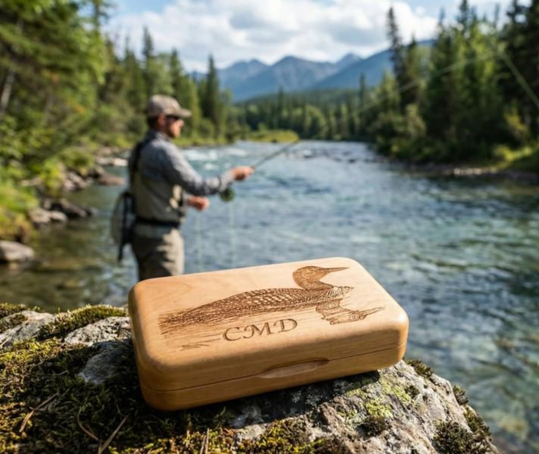 customized fishing box Personalized Tackle 2D Flat Ornament, Custom Name Christma Our Custom Fishing Photo Keepsake Box is the perfect way to honor a love for fishing and the memories made along the way Personalized Fly Box for Fly