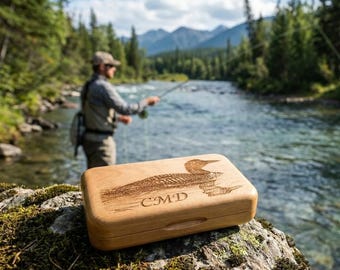 Personalized Fly Box for Fly Fishing - Personalize, Engrave, Customize -  Great for your special fisherman