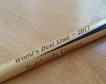 Pool Cue-Personalize Engrave-Groomsman Gift, Pool Shark, Father's Day Present, Birthday, Christmas, Graduation, Business Logo Promotion Name