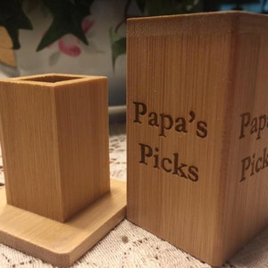 Tooth Pick Holder - Engraved, Personalized - Cheap Gift Present, Birthday, Christmas, Business Promotion