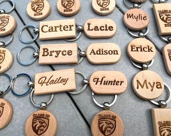 Wood Keychain - Engrave, Personalize, Customize