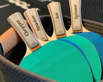Personalized Ping Pong Table Tennis Paddle - Engrave, Personalize - Nice personalized gift for your ping pong champ