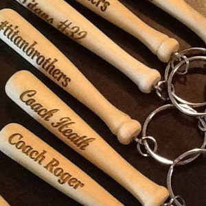 Baseball Bat Keychain - Engrave, Personalize, Customize