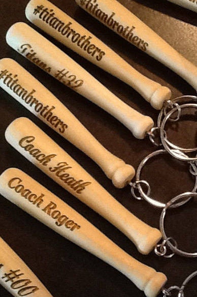 Baseball Bat Keychain - Engrave, Personalize, Customize
