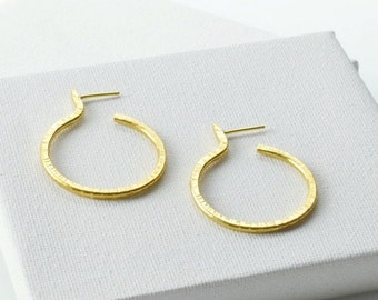 Golden, luminous and very flattering hoop earrings