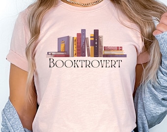 Chemise booktrovert, chemise drôle de livre, chemise de amoureux des livres, cadeau pour amoureux des livres, cadeau de bibliothécaire, chemise de bibliothécaire, cadeau introverti, chemise rat de bibliothèque,