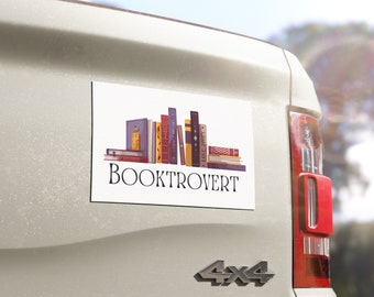 Booktrovert Car Magnet, Bookish Magnet, Book Magnet, Booktrovert Decorative Magnet, Gift for Book lovers, Rectangle Book Magnet