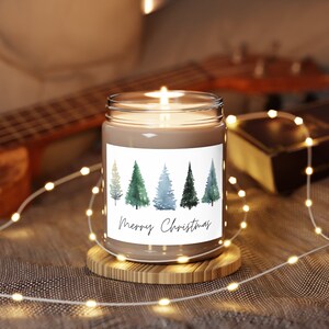 Christmas Trees Scented Candles, 9oz, Merry Christmas Candle, Christmas Gift, Christmas home decor, Unique Christmas Gift, Soy Candle