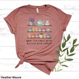 Heather Mauve Paragon's Tea Selection Shirt Bella+Canvas3001