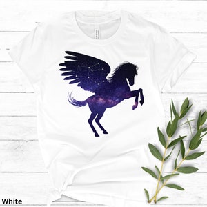 White Pegasus Star Constellation Shirt Bella+Canvas3001