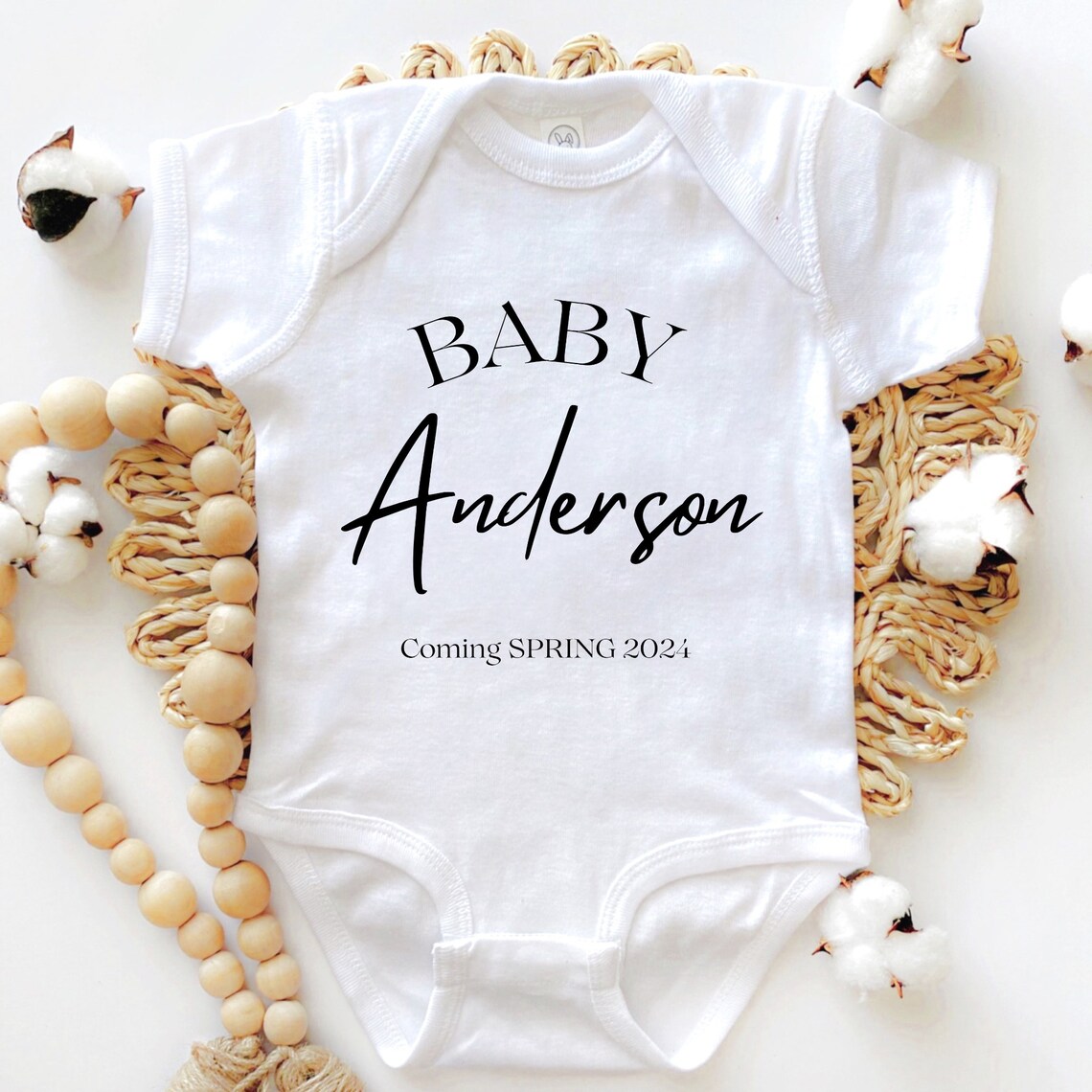 Custom Baby Announcement Outfit, Custom Baby Body Suit to Announce Pregnancy to Friends and