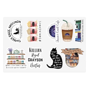 Magiford Supernatural Sticker Sheets, K.M. Shea Urban Fantasy Themed Sticker Sheets, Magiford Sticker Bundle, K.M. Shea Stickers Set