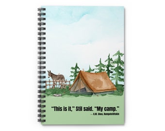 Stil's Camp Notebook - K.M. Shea Fairy Tale Inspired | Spiral Bound 6"x8" | Ruled Lines | 118 Pages | Outdoor Lovers' Writing Companion