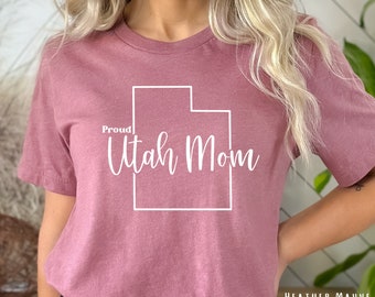 Chemise fière de maman de l'Utah | Chemise fière de maman | Maman de l'Utah | Cadeau pour maman de l'Utah | chemise de maman | Chemise d'état de maman | Mère Git | Chemise Utah