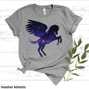 Athletic Heather Pegasus Star Constellation Shirt Bella+Canvas3001