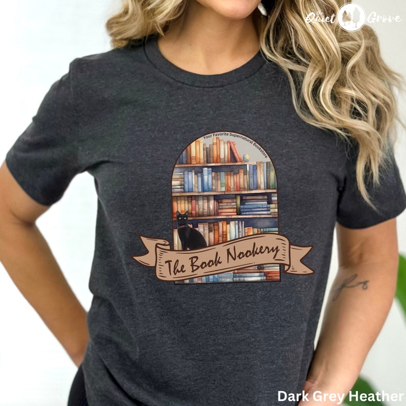 Book Nookery Shirt Inspired by K.M. Shea's Gate of Myth and Power Books, Book Shirt, Gift for Book Lovers, Magiford Dark Grey Heather