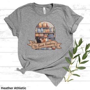 Heather Athletic Book Nookery Shirt Bella+Canvas3001