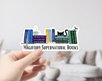 Magiford Supernatural Books Sticker, K.M. Shea Urban Fantasy books, Bookshelf sticker, Magiford Bookself, Bookish Sticker