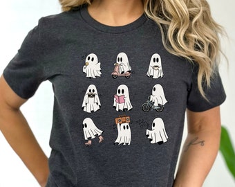 Ghosts Having Fun Graphic Tee Shirt, Ghost Halloween Shirt, Halloween Graphic Tee, Ghost Shirt, Halloween Tee