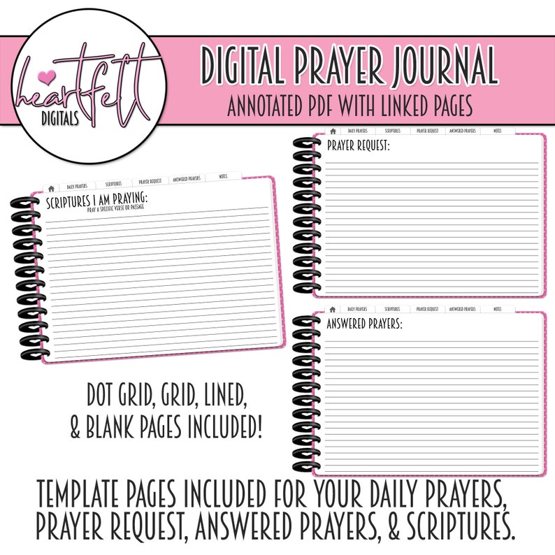 Digital Prayer Journal Pink Digital Prayer Journal Digital - Etsy
