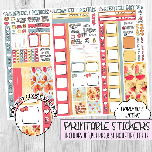 Printable HOBONICHI Weeks Planner Stickers Camping Planner - Etsy