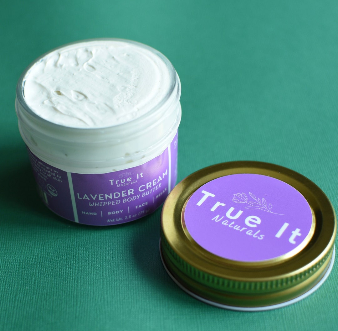 Whipped Lavender Cream Body Butter Organic Vegan for Use After the
