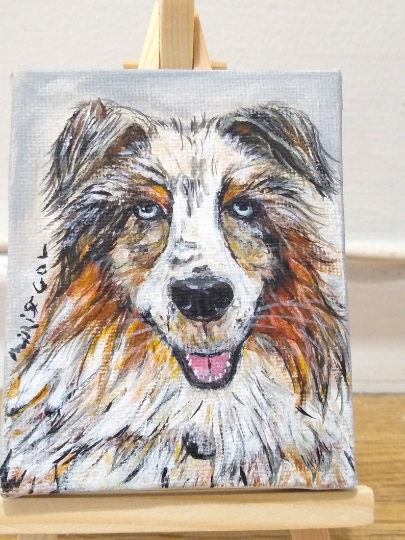 Australian Dog Beautiful original one of a kind Acrylic on image 0