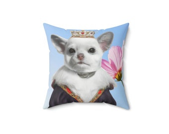 Spun Polyester Square Pillow, Queen Chinchilla's double-sided Square pillow, ideal comfort pillow soft mat cushion, during sleep or rest.